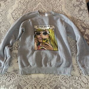 alpha delta pi pop art crew neck size small